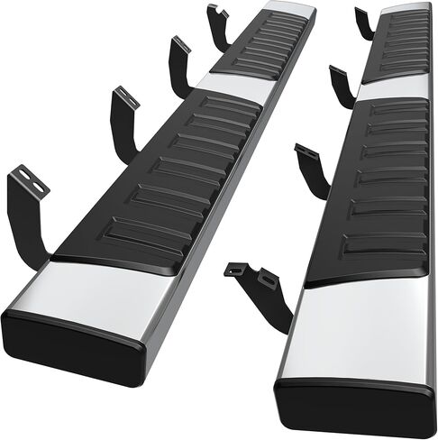 AUTOSAVER88 6 inches Running Boards Compatible with Tacoma 2024-2026 Double/Crew Cab, Textured Silver Stainless Side Step Rails Tube Nerf Bar in Saudi Arabia