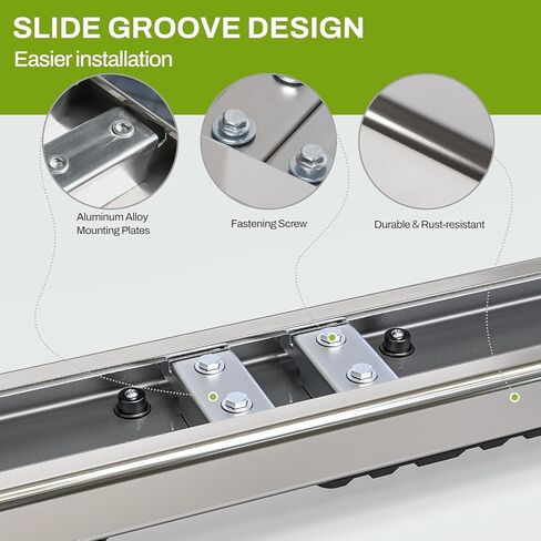 AUTOSAVER88 6 inches Running Boards Compatible with Tacoma 2024-2026 Double/Crew Cab, Textured Silver Stainless Side Step Rails Tube Nerf Bar in Saudi Arabia
