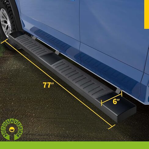 AUTOSAVER88 6 inches Running Boards Compatible with Tacoma 2024-2026 Double/Crew Cab, Textured Silver Stainless Side Step Rails Tube Nerf Bar in Saudi Arabia
