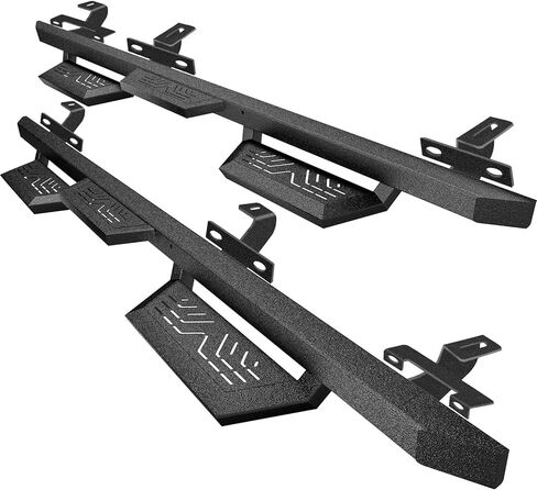 Drop Down Running Boards Compatible with 2024 2025 2026 Toyota Tacoma Double Cab/Crew Cab (4 Full Size Doors),Toyota Tacoma Accessories,Black Two-Stair Step,Side Step Carbon Rail Nerf Bars in Saudi Arabia