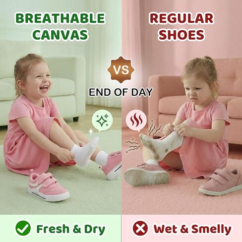 حذاء رياضي STQ KIDS للأطفال الصغار بمقدمة عريضة وكلاسيكية للأولاد والبنات | غير قابل للانزلاق، خفيف الوزن، المشي، المدرسة، بدون سقوط، قديم in Kuwait