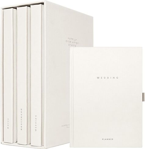مجموعة مخططات الزفاف الأنيقة Scribble & Dot™ لحفلات الزفاف في الولايات المتحدة الأمريكية | مجموعة كاملة مكونة من 3 قطع | زفاف | مخطط شهر العسل | دفتر وصيفات الشرف | هدية الخطوبة | منظم حفلات الزفاف في الولايات المتحدة الأمريكية in Kuwait