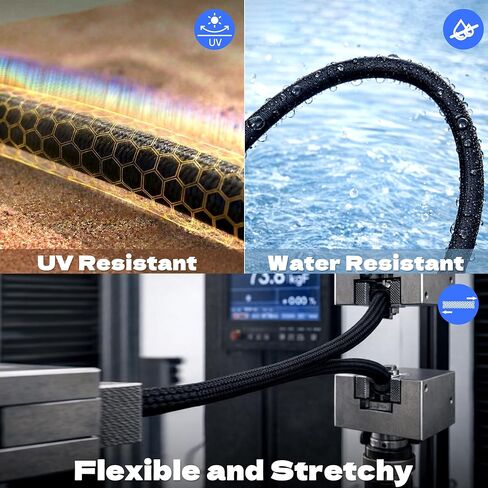 8 قطع من حبال بنجي قابلة للتعديل مقاس 48 بوصة من KJE - أشرطة بنجي سوداء، سهلة التعديل من 7 بوصة إلى 48 بوصة، مثالية للربط في الهواء الطلق، وتأمين الأقمشة والأقمشة والحمولة في المناخات الحارة الباردة in Kuwait