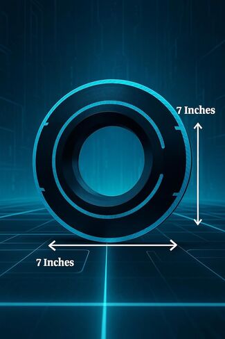 Futuristic Identity Disk Display with Stand Inspired by Tron Disc in Saudi Arabia