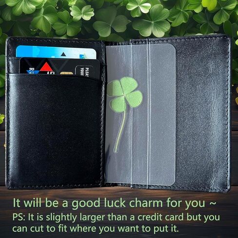 12 Sheets Four Leaf Clover Bookmarks - St. Patrick's Day Bulk Gifts, Good Luck Charms for Wallet, Books, or Coworkers, 4 Leaf Clover Lucky Cards for Gifting in Saudi Arabia