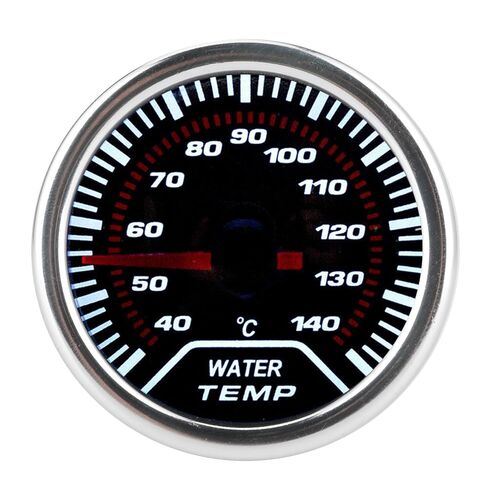 Water Temperature Gauge LED Universal Car Dashboard 52mm Smoke Tint Lens Red Needle White Display High Sensitivity 40 150℃ Range 12V DC ABS Plastic Racing Style Accessory in Kuwait