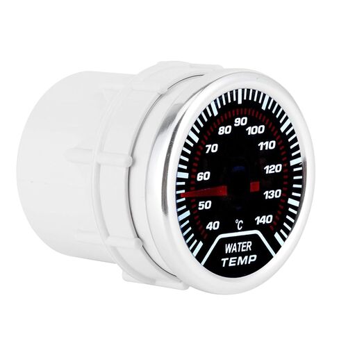 Water Temperature Gauge LED Universal Car Dashboard 52mm Smoke Tint Lens Red Needle White Display High Sensitivity 40 150℃ Range 12V DC ABS Plastic Racing Style Accessory in Kuwait