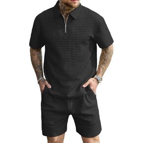 JEMLDL Men's Short Sets 2 Piece Polo Shirt Summer Outfits Casual Fashion Tracksuits Short Sleeve Travel Clothes in Kuwait