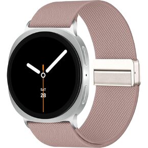 أحزمة قابلة للتمدد مع مشبك مغناطيسي متوافقة مع ساعة سامسونج جالاكسي 8 باند 40 ملم 44 ملم/ساعة سامسونج جالاكسي 8 بسوار كلاسيكي 46 ملم، أساور معصم رياضية من النايلون بدون فجوة للرجال والنساء in Kuwait