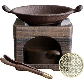 Incense Burner Kit, Ceramic Aromatherapy Burner,Includes Wooden Clips and Pads,Suitable for Home and Office Use (Heat-Resistant roof Tiles + Stone-Patterned Oven) in Saudi Arabia