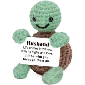 Xinezaa Mini Funny Turtle الموظف هدايا التقدير للنساء والرجال الموظفين، تقدير الفريق هدية وداع لرئيس زميل العمل اليدوية الإيجابية الكروشيه السلحفاة ديكور مكتب المنزل in Kuwait