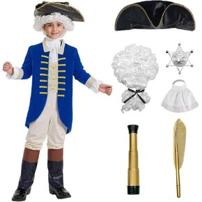Kids George Washington Costume with Accessories Washington Costumes for Cosplay Party in Kuwait