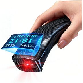 ماسح باركود Eyoyo Bluetooth مع شاشة: ماسح ضوئي صغير محمول لرمز الاستجابة السريعة 1D و2D لمتجر البيع بالتجزئة، كتاب المكتبة - قارئ رمز شريطي سلكي ولاسلكي USB متوافق مع iPhone iPad Android Phone Laptop in Kuwait