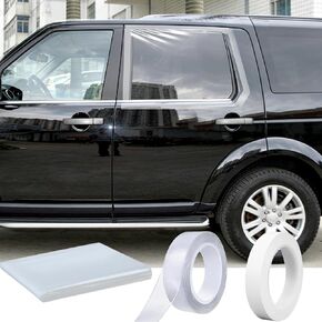 غطاء نافذة السيارة المؤقتة للزجاج المكسور، 78.7x39.4 بوصة فيلم بلاستيكي مقاوم للماء وأدوات إصلاح لإصلاحات الطوارئ لنافذة السيارة المكسورة، مجموعة استبدال مؤقتة لزجاج السيارات مع شريط مزدوج الجوانب in Kuwait