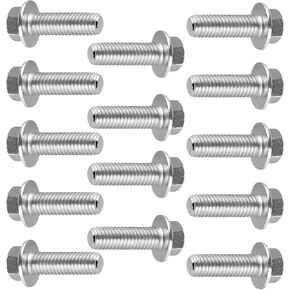 14 PCS Differential Cover Bolts, M8 1.25 x 20mm Differential Cover Hex Screw Set, 304 Stainless Steel Flange Bolts, Fit for Sealing, Gears and Lubricating Fluid (Silver) in Kuwait