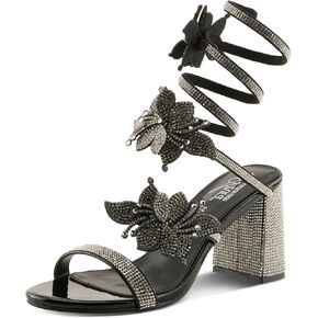 صندل نسائي من Azura To The Moon ملتف بالكريستال مع راحة وأناقة أنيقة in Kuwait