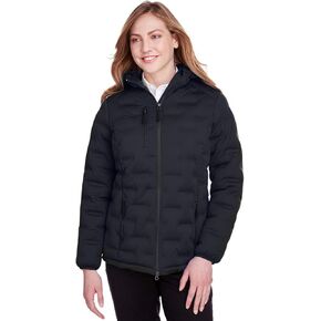 North End Ladies' Loft Puffer Jacket L BLACK/ CARBON in Kuwait