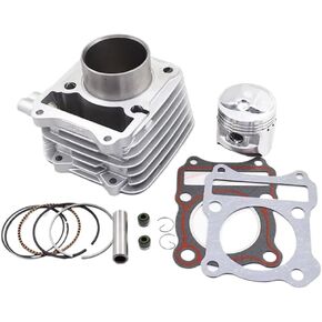 مجموعة حشية مكبس اسطوانة الدراجة النارية 125cc متوافقة مع DR125 DR 125(125CC برميل فضي) in Kuwait