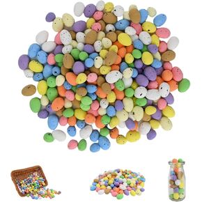 100 قطعة من بيض عيد الفصح الرغوي الصغير - بيض الطيور الاصطناعية المرقطة بألوان الباستيل لحشو سلة عيد الفصح، ديكور حفلات الربيع، الحرف اليدوية، إكليل الزهور وديكورات الطاولة المركزية in Kuwait