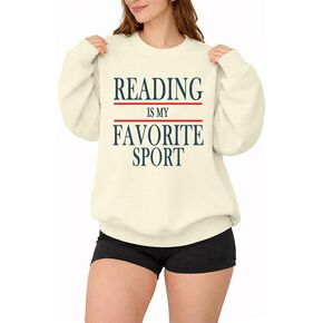 Reading Is My Favorite Sport Sweatshirt Funny Reading Sweatshirt Bookish Gifts for Women Book Lovers Shirt in Saudi Arabia