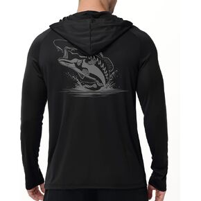 ZITY Fishing Shirts for Men UPF 50+ Sun Protection Hoodie Long Sleeve Rash Guard Lightweight UV Shirt Swimming Hiking in Kuwait