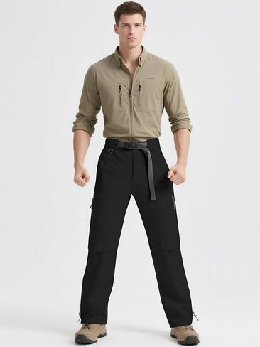Cromoncent Men's Convertible Zip Off Cargo Pants Water Resistant Outdoor Hiking Pants in Saudi Arabia