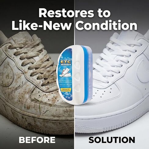 مجموعة تنظيف الأحذية الرياضية الكل في 1 من WubbaLubba - فرشاة تنظيف أحذية السفر 3 في 1 مع سائل، فعالة على النعال المطاطية البيضاء والجلد، آمنة للأحذية الرياضية وأحذية التنس والجولف - محمولة ولا تحتاج إلى ماء in Kuwait