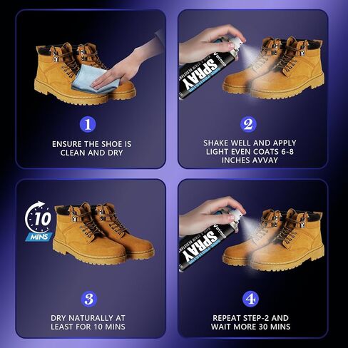 بخاخ واقي للأحذية 13.5 أونصة، حماية نانو مقاومة للماء للمطر والبقع للأحذية الرياضية والجلد وجلد النوبوك والجلد السويدي والقماش in Kuwait