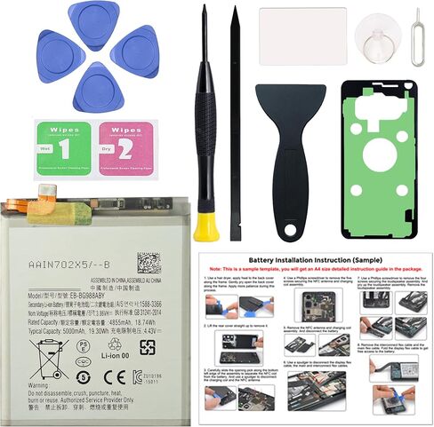 for Galaxy A54 5G / A34 5G Cellphone Battery Replacement Kit EB-BA546ABY, with Installation Guide & Repair Tools in Saudi Arabia