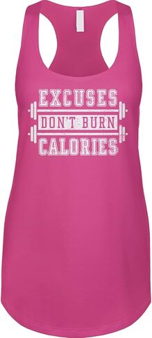 Blittzen Excuses Dont Burn Calories Ladies Tank in Saudi Arabia