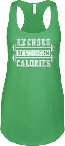 Blittzen Excuses Dont Burn Calories Ladies Tank in Saudi Arabia