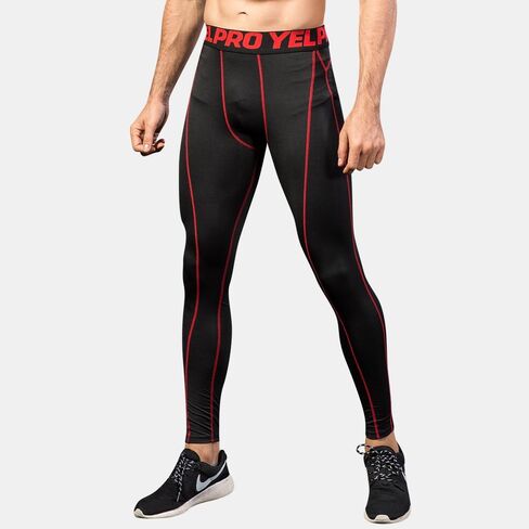 Men's Compression Pants Athletic Leggings Underwear Cool Dry Active Yoga Workout Running Sports Tights in Saudi Arabia