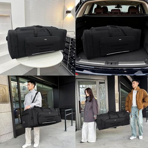 145L Extra Large Duffle Bag, 38"Heavy Duty Duffle Bag, Large Duffle Bag for Travel, Gym Duffle Bag for Men, Large Sports Duffle Bag, Baseball Duffel Bag with Shoulder Strap (Black) in Saudi Arabia