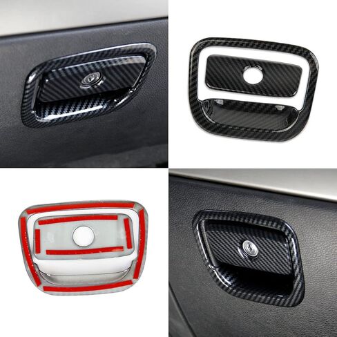 crosselec Carbon Fiber Glove box handle Switch Cover Trim For Dodge Durango 2011-2022 black in Saudi Arabia