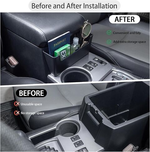 منظم وحدة التحكم المركزية JDMCAR متوافق مع ملحقات Toyota 4Runner 2010-2024 صندوق مسند الذراع المعلق صينية تخزين الملحقات الداخلية in Kuwait