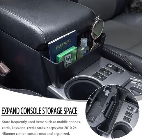 منظم وحدة التحكم المركزية JDMCAR متوافق مع ملحقات Toyota 4Runner 2010-2024 صندوق مسند الذراع المعلق صينية تخزين الملحقات الداخلية in Kuwait