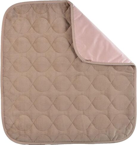 NOVA Waterproof Reusable Underpad for Chair, Seat, Furniture or Bed with Velour Soft Top Layer, Washable Incontinence Seat & Surface Overlay, Super Absorbent, 22" x 21" Size, Brown in Kuwait