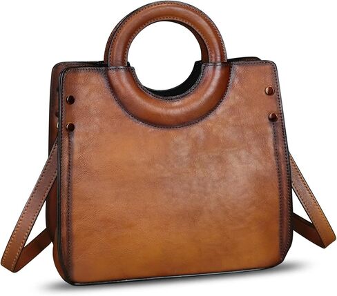 Genuine Leather Satchel for Women Leather Handbag Top Handle Bag Handmade Purse Vintage Tote Bag Crossbody Hobo Purse in Saudi Arabia