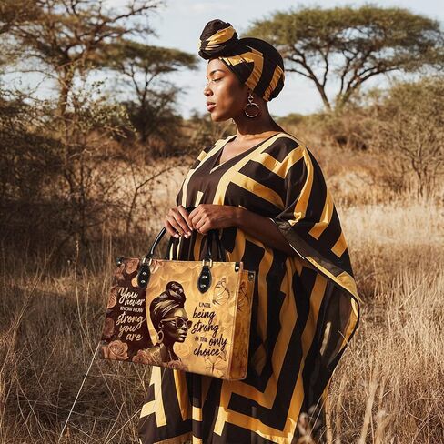 حزمة Afroyla: حقائب يد Siyanda & Fahari أحادية اللون - مجموعة من قطعتين، جلد نباتي فاخر متوسط ​​الحجم، هدية للنساء، Mon in Kuwait