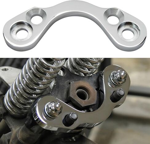 PSLER Springer Front End Riser Handlebar Tree Adapter Converter 3.5 Inches Wide Riser for Bobber Chopper (Chrome) in Saudi Arabia