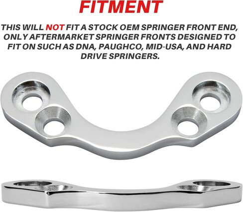 PSLER Springer Front End Riser Handlebar Tree Adapter Converter 3.5 Inches Wide Riser for Bobber Chopper (Chrome) in Saudi Arabia