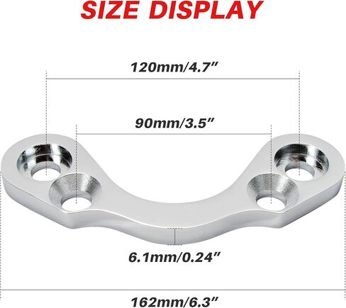 PSLER Springer Front End Riser Handlebar Tree Adapter Converter 3.5 Inches Wide Riser for Bobber Chopper (Chrome) in Saudi Arabia
