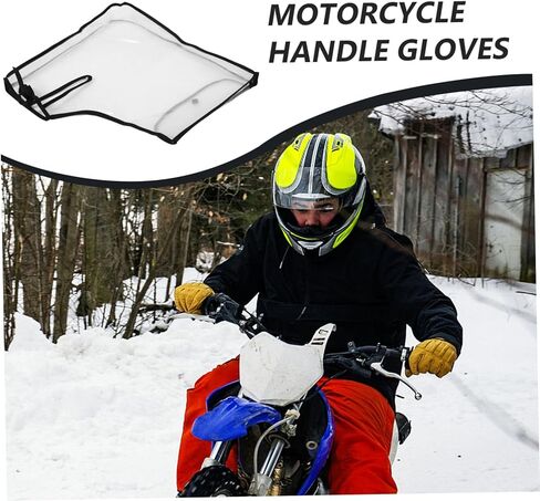 1pair Motorcycle Handlebar Gloves Windproof Mittens for Hand Warmth Easy Installation for All Weather Conditions Suitable for Motorbikes and in Saudi Arabia