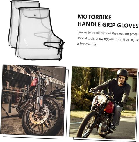 1pair Motorcycle Handlebar Gloves Windproof Mittens for Hand Warmth Easy Installation for All Weather Conditions Suitable for Motorbikes and in Saudi Arabia