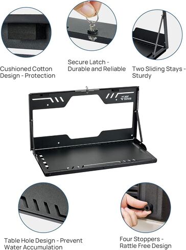 JOYTUTUS Tailgate Table for Wrangler JL JLU 2018-2026, Rear Trunk Foldable Cargo Shelf Storage Molle Panel Wrangler Camping Accessories, Support up to 88lb Storage Cargo Luggage Holder Carrier in Saudi Arabia