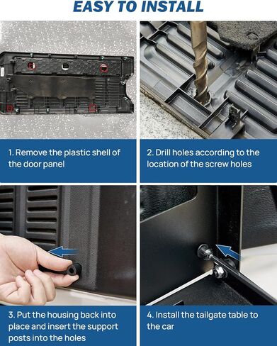 JOYTUTUS Tailgate Table for Wrangler JL JLU 2018-2026, Rear Trunk Foldable Cargo Shelf Storage Molle Panel Wrangler Camping Accessories, Support up to 88lb Storage Cargo Luggage Holder Carrier in Saudi Arabia