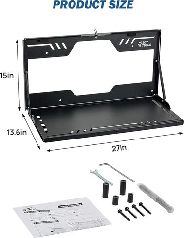 JOYTUTUS Tailgate Table for Wrangler JL JLU 2018-2026, Rear Trunk Foldable Cargo Shelf Storage Molle Panel Wrangler Camping Accessories, Support up to 88lb Storage Cargo Luggage Holder Carrier in Saudi Arabia