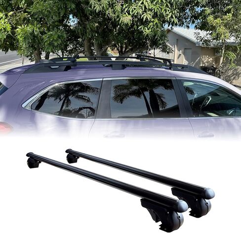 53" All Black Universal Crossbars Roof Racks Compatible with Raised Roof Side Rails for Kayak Luggage ski Bike Carrier, a Set of 2 (Silver) in Saudi Arabia