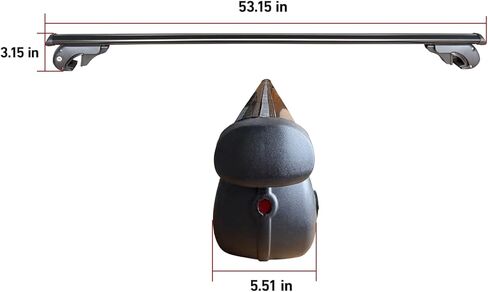 53" All Black Universal Crossbars Roof Racks Compatible with Raised Roof Side Rails for Kayak Luggage ski Bike Carrier, a Set of 2 (Silver) in Saudi Arabia