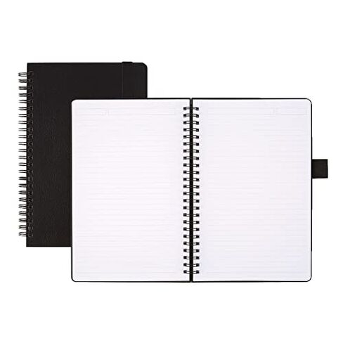 دفتر أعمال فاخر ذو غلاف صلب من العلامة التجارية Office Depot®، للصغار، 5 1/2 بوصة × 8 1/2 بوصة، موضوع واحد، مسطر ضيق، 120 صفحة (60 ورقة)، أسود in Saudi Arabia